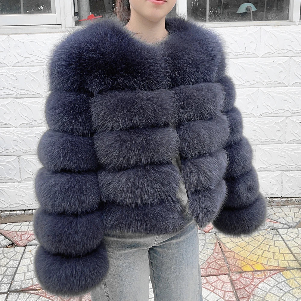 Frosted Muse - Fox Fur Jacket - Winter Nights