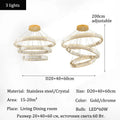 Luxury K9 Crystal Ring Chandelier – Gold/Chrome, Multi-Ring Sets