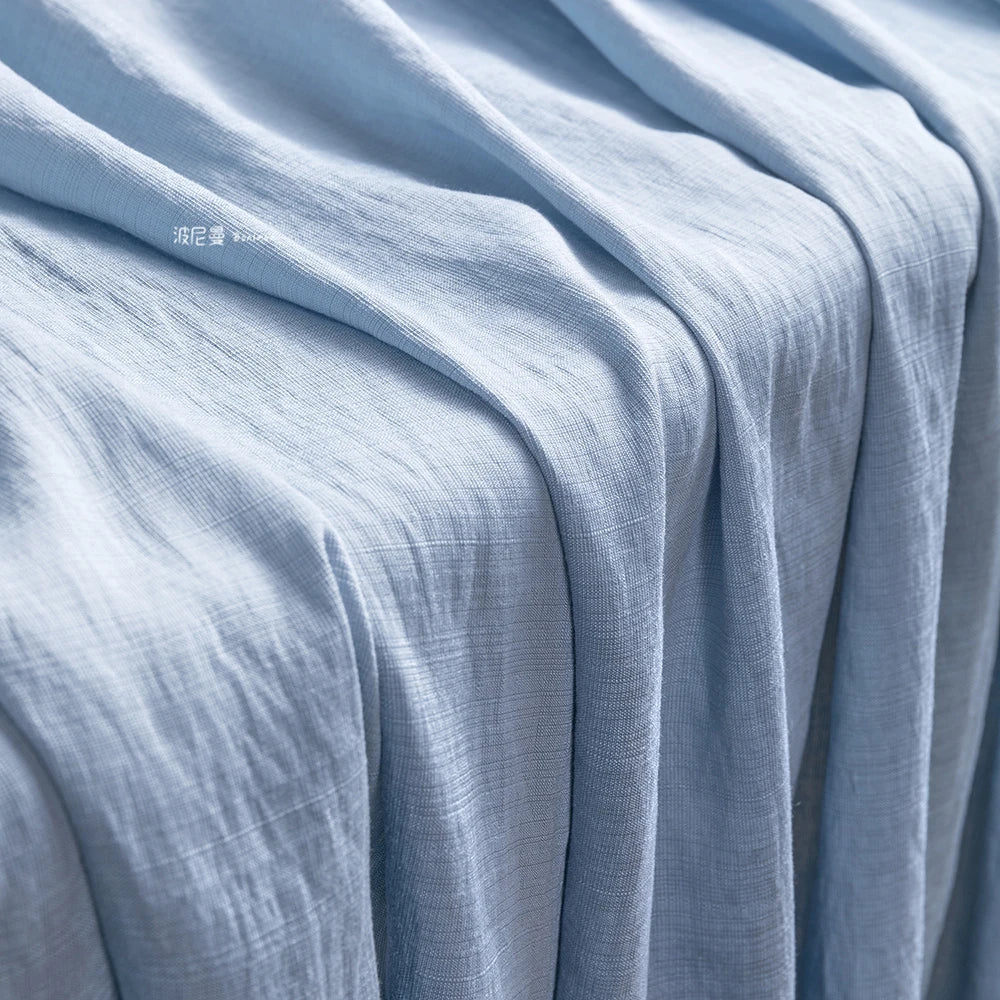 WASHED BAMBOO TEXTURE FABRIC - Soft Rayon Blend, 150cm Wide, 16 Colors - Light Touch