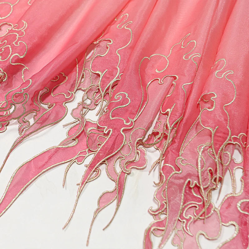 HEAVY EMBROIDERED FABRIC - Gradient Petal Edge, 150cm Wide - Creative Sewing