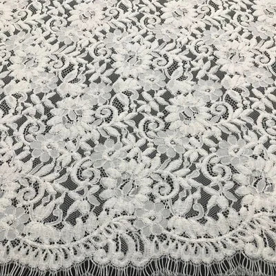 COTTON LACE FABRIC - Floral 3D Mesh, 150cm Wide - Soft Details