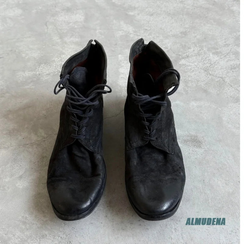 ROUGH EDGE - Retro Lace-Up Combat Ankle Boots - Walk Like You Mean It