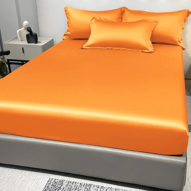 SATIN DREAM - Solid Color Fitted Sheet - Silky Smooth, Every Single Night