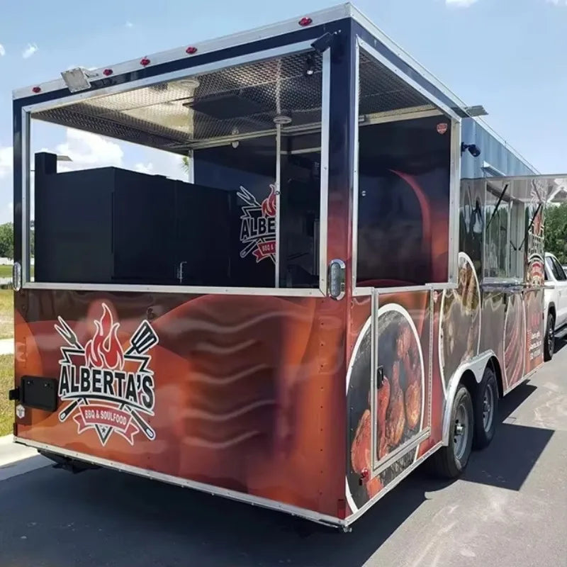 Customized Street Food Trailer – Coffee Van Burgers Fries Ice Cream BBQ
