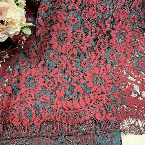 COTTON LACE FABRIC - Floral 3D Mesh, 150cm Wide - Soft Details