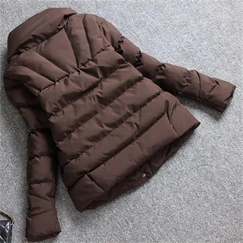 Short Stand Collar Jacket – Slim Thick Winter Coat
