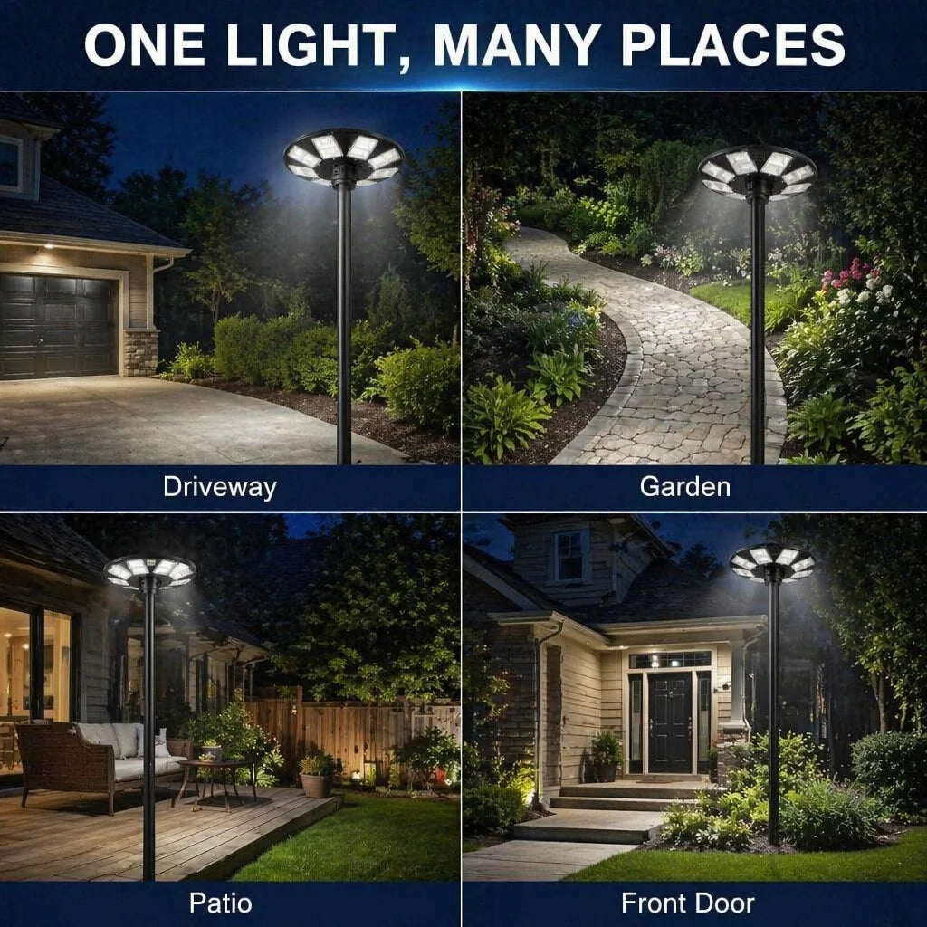 SOLAR STREET LIGHT - 12V, IP65, Motion Sensor - UFO Outdoor Glow