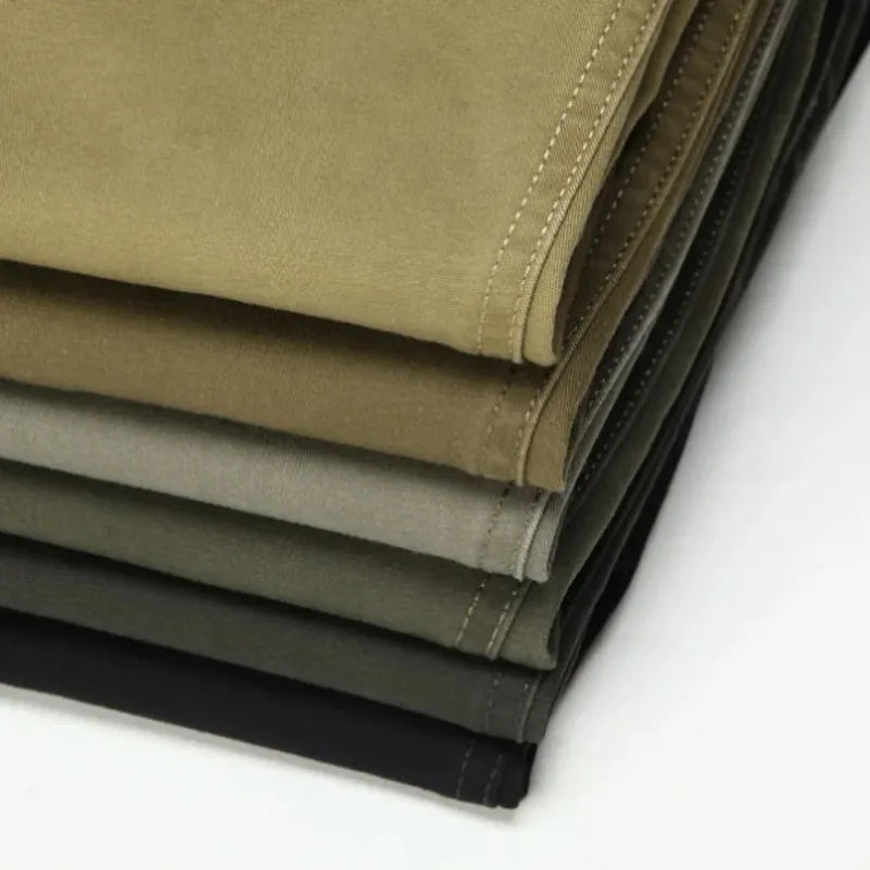 STRAIGHT NINE - Men's Cotton Business Pants - High Waist, All-Season