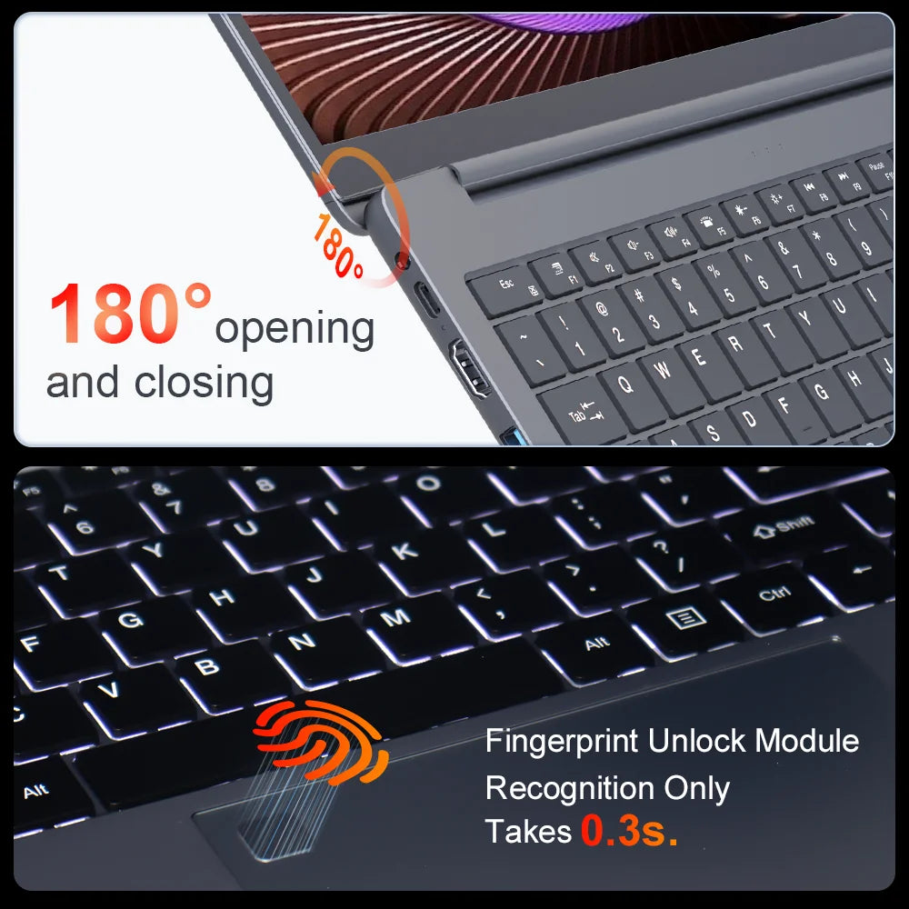 Ninkear A15 Plus Laptop AMD Ryzen 7 5825U 16GB RAM 1TB SSD 15.6 Inch FHD IPS Display Windows 11 WiFi 6 Fingerprint Backlit Keyboard Slim Metal Business Notebook