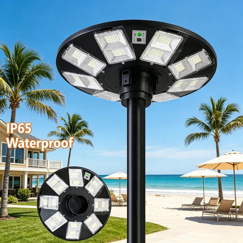 SOLAR STREET LIGHT - 12V, IP65, Motion Sensor - UFO Outdoor Glow