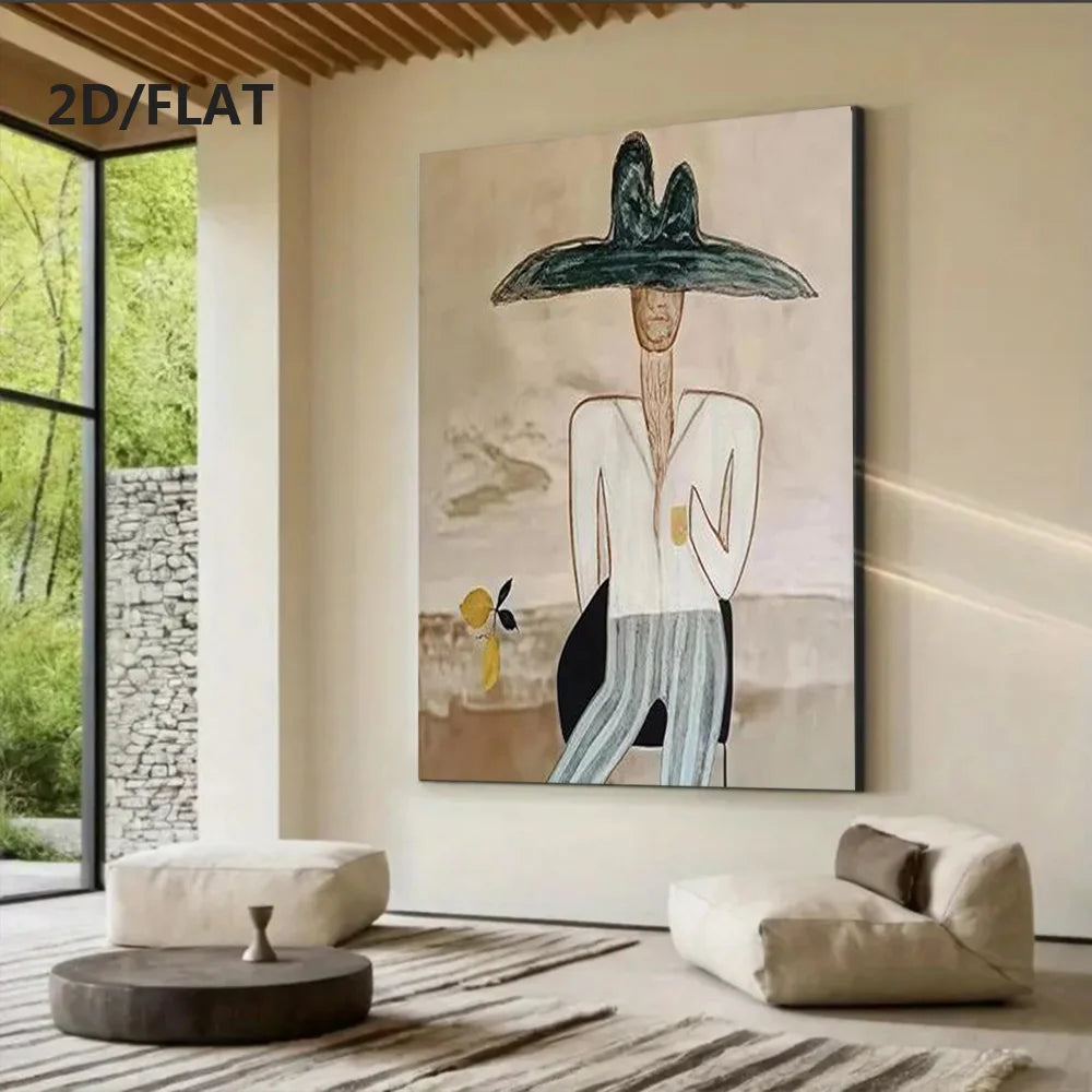 Bimoyear Abstract Figure Painting - Hand Painted Canvas - Modern Expression