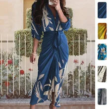 2026Spring new women's clothing Cross-border European and American dresses Fashionable and sexy printed strap long dress