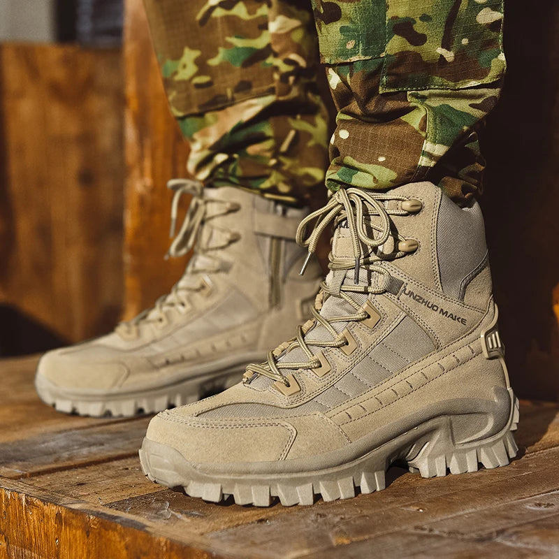 DESERT STORM - Men's Tactical Combat Boots - Non-Slip Hiking & Hunting Ankle Boots