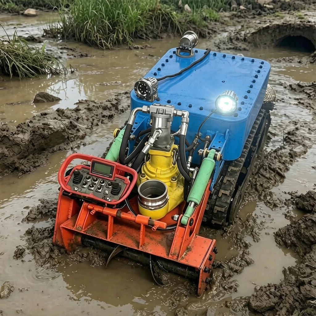 UNDERWATER DREDGING ROBOT - Remote Control, 200 m³/h - Waterway Cleanup
