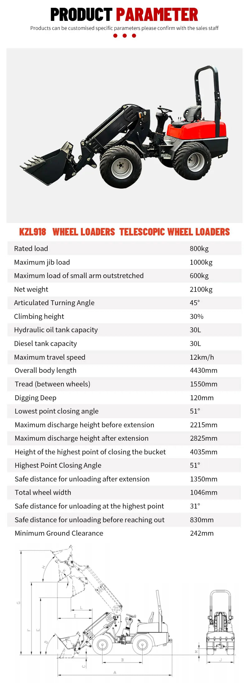 Compact Telescopic Wheel Loader | 1–3 Ton