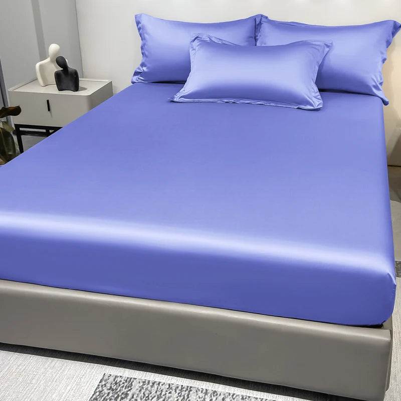 SATIN DREAM - Solid Color Fitted Sheet - Silky Smooth, Every Single Night