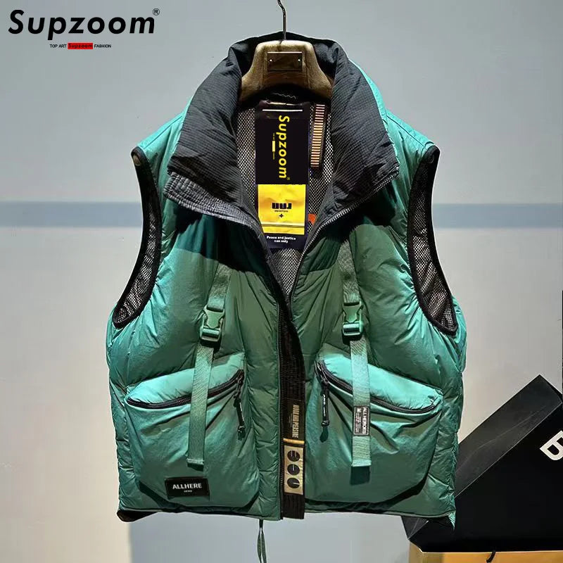 LETTER PUFFER - Unisex 90% Duck Down Vest Stand Collar - 3 Colors, M–4XL