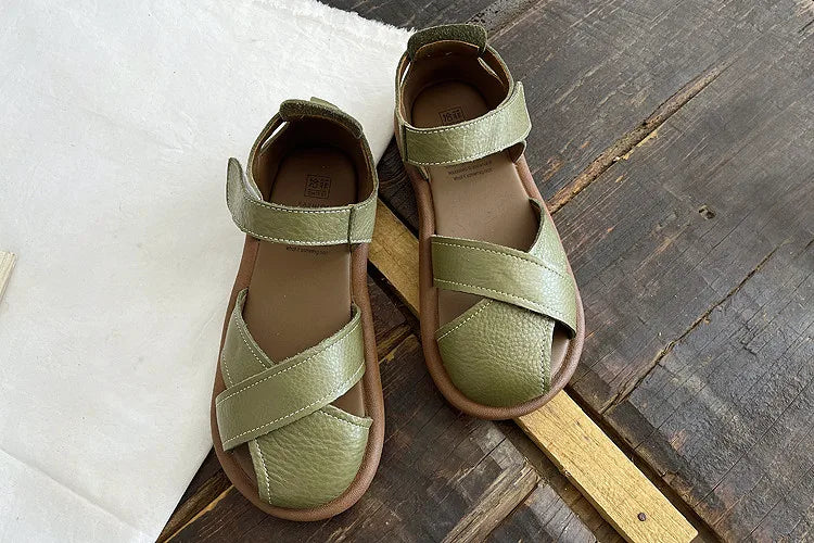 Careaymade-Genuine leather soft surfaces comfortable sandals,original big women's shoes,summer hollowed out women beach shoes
