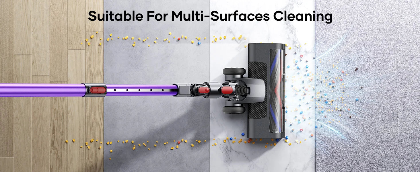 Laresar V10 Lite Cordless Vacuum Cleaner – 38000Pa Strong Suction, 45 Min Runtime