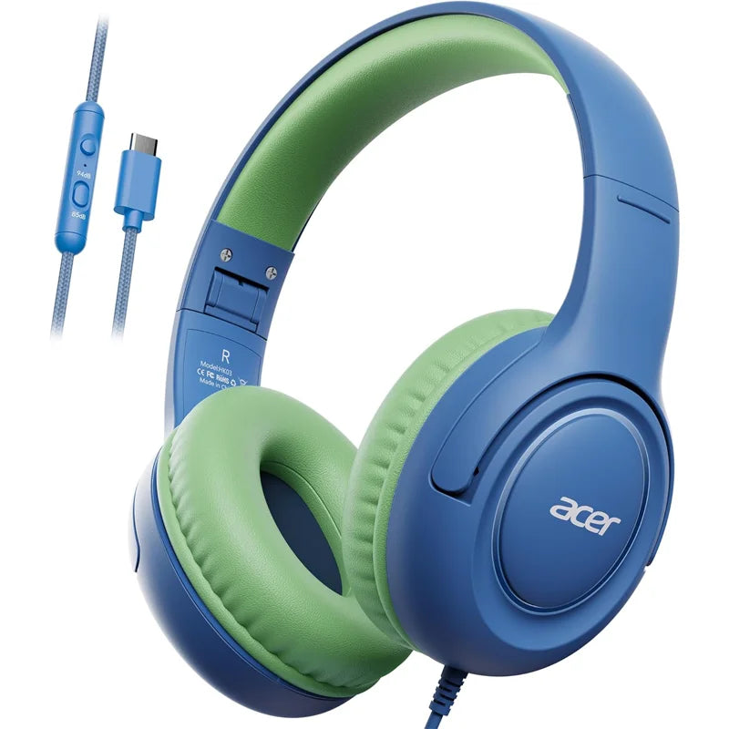 Acer HK03 Kids Wired Headphones Pink Volume Limiter 85dB
