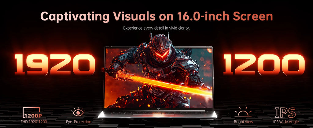 ACEMAGIC 16" FHD Laptop AMD Ryzen 9 6900HX Laptop 16GB DPDDR5 RAM 512GB SSD Backlit Keyboard Full-Featured Office Gaming Notebook
