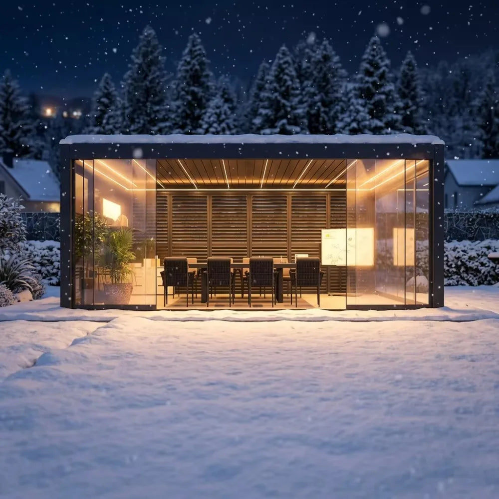 ELECTRIC ALUMINUM PERGOLA - 3x3m to 4x4m - Weatherproof Outdoor Shade