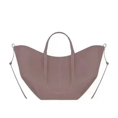 Luxury Cowhide Handbag for Women – Large Capacity Tote, Trendy Pleated Shoulder Bag for Work – Includes Wallet & Clutch