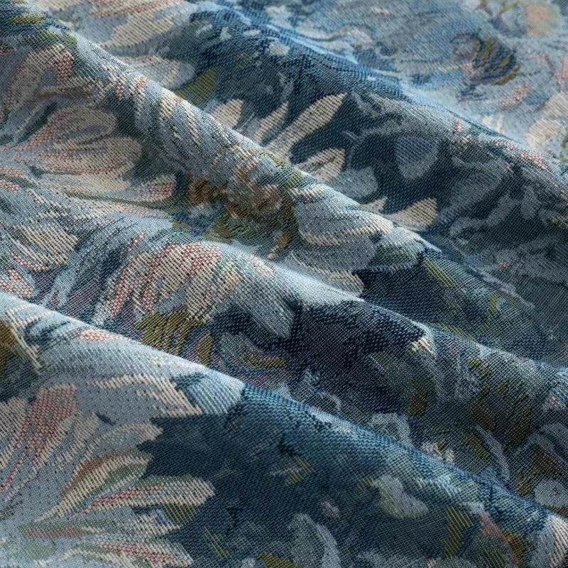 FLORAL CHENILLE JACQUARD FABRIC - Polyester-Cotton, 148cm Wide - Rich Rooms