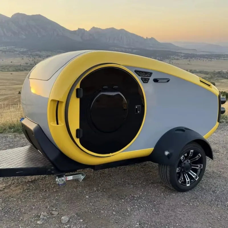 Custom 11FT Compact Modern Mini Teardrop Camper Trailer 4 Person Aluminum Alloy