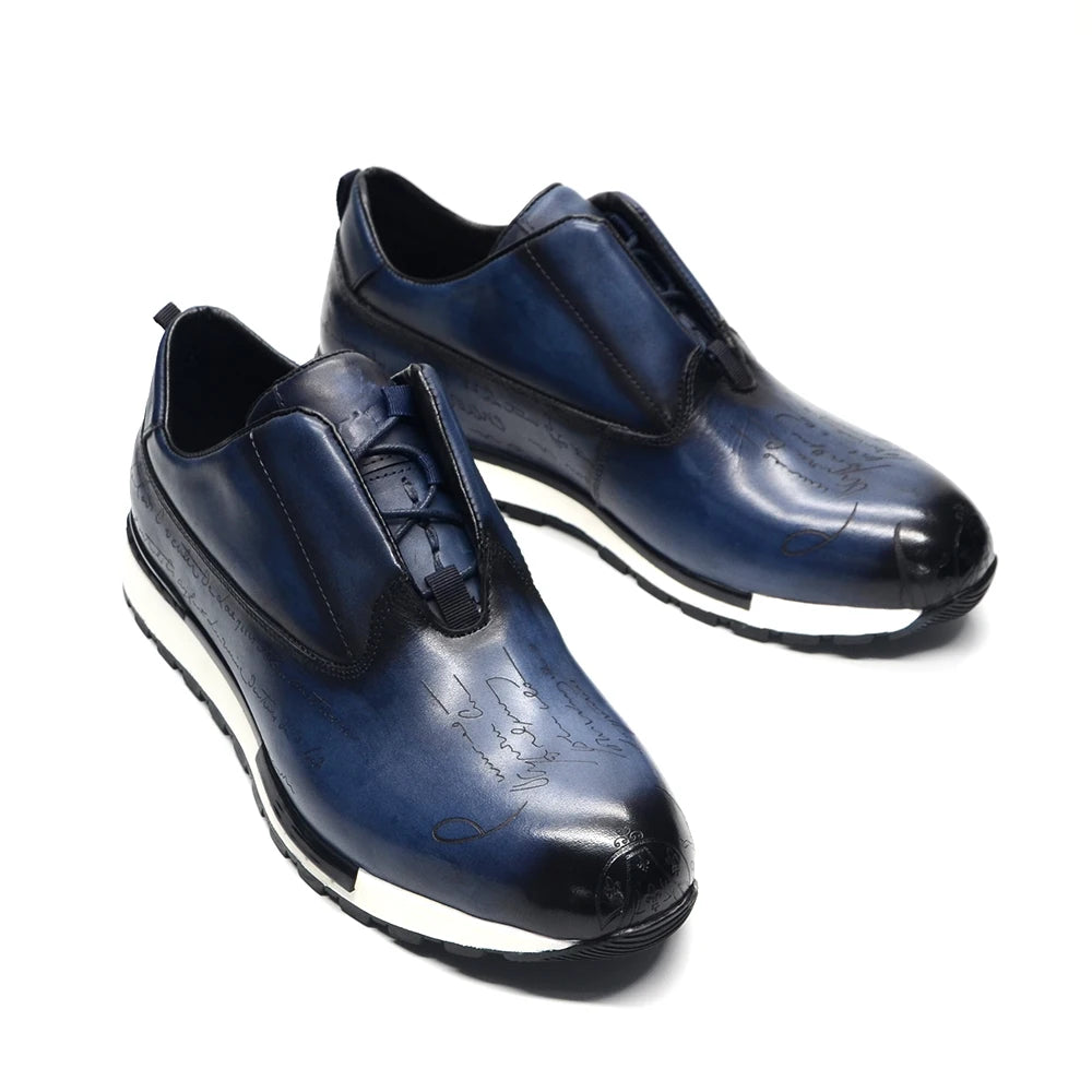 TOTEM STRIDE - Hand-Painted Cowhide Sneakers - Art You Can Walk In