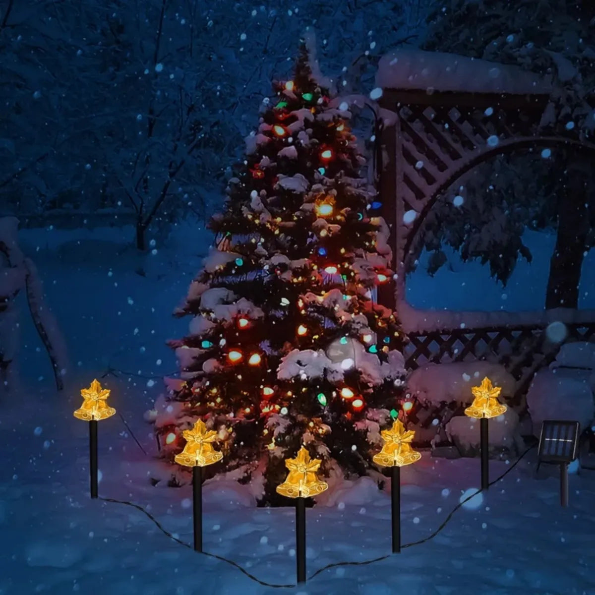 Solar Christmas Stake Lights - 5 Pieces - Eight Modes