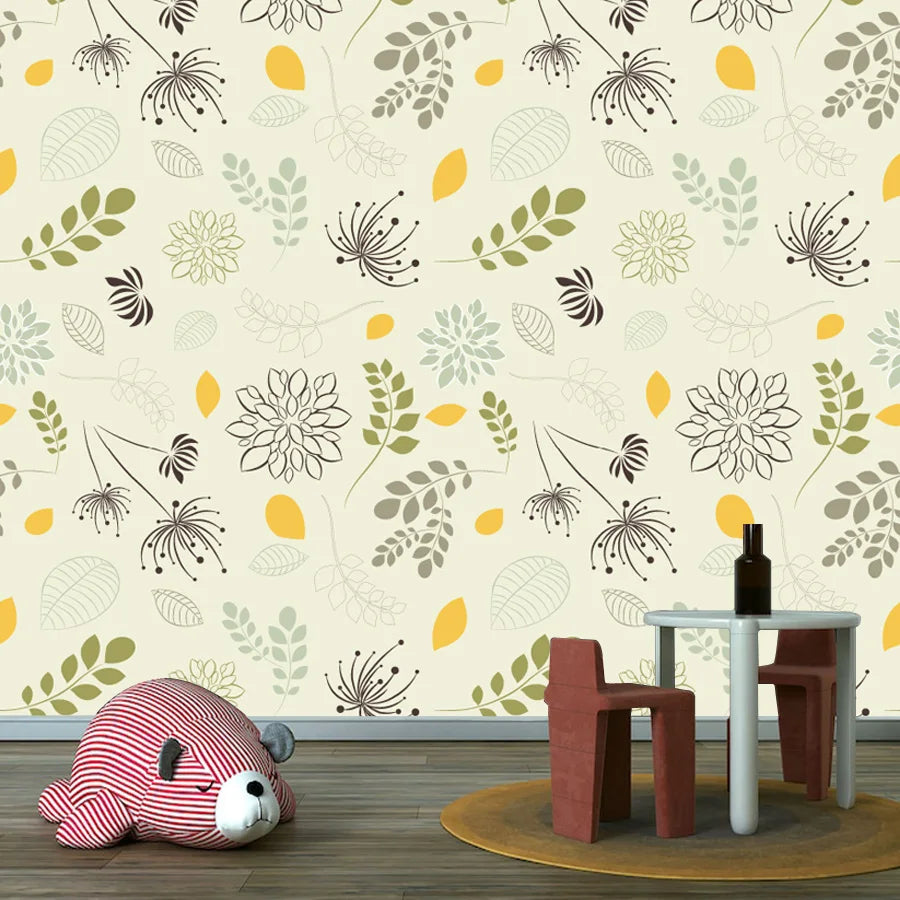 Custom Floral Nature Wall Mural – Peel & Stick or Non-Woven