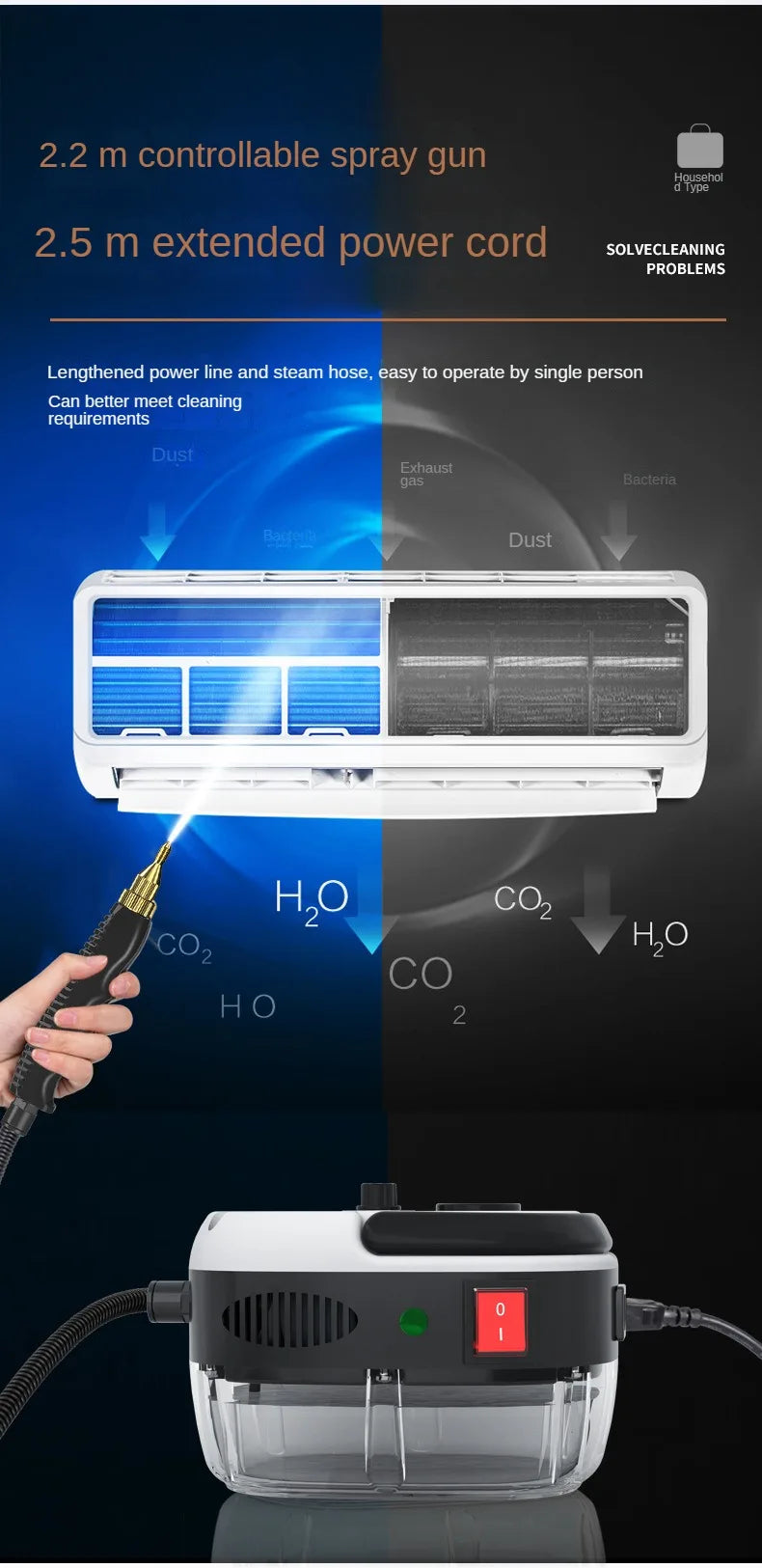 Steam Cleaner High Temperature Sterilization 110V/220V