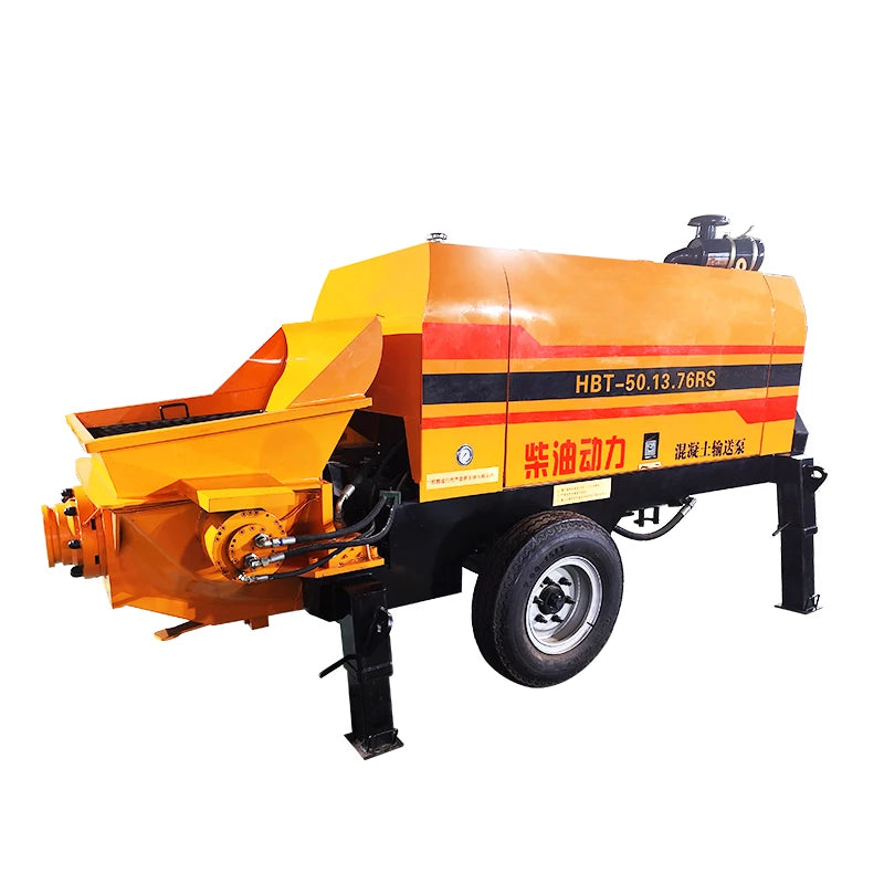 Electric Trailer Concrete Pump - 15-40 m³/h - 500 m Reach