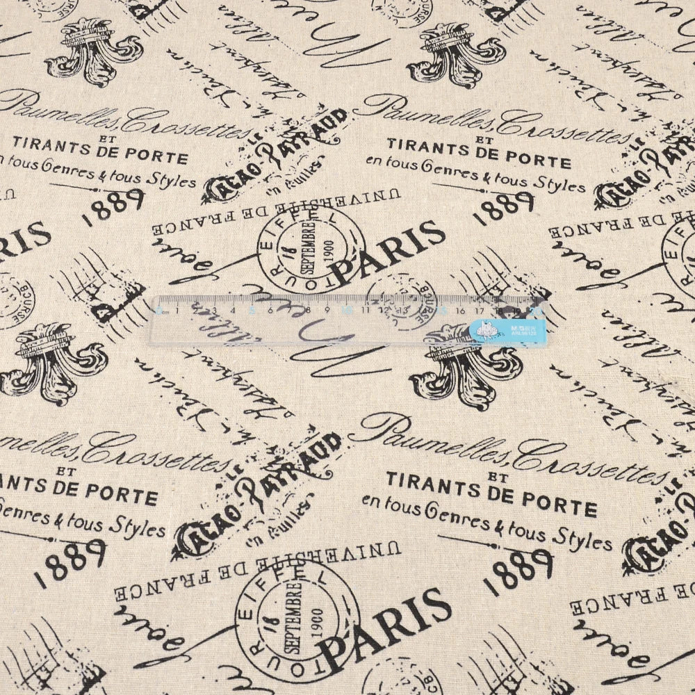 PRINTED CANVAS LINEN FABRIC - Cotton Linen Blend by the Yard - Bold Patterns for DIY