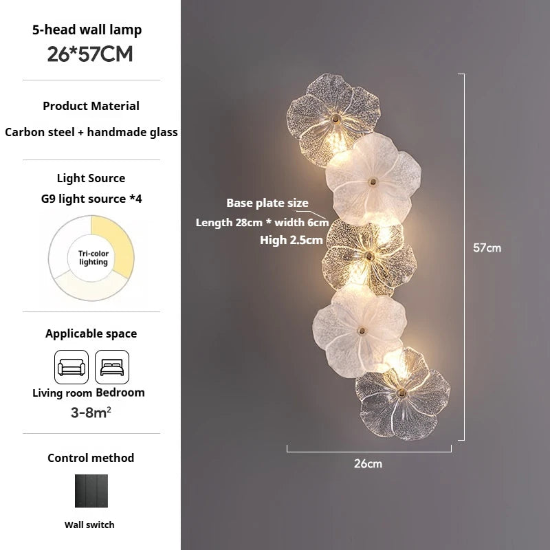 French Luxury Wall Lamp – Cream Style, Frosted Glass, 2 Sizes