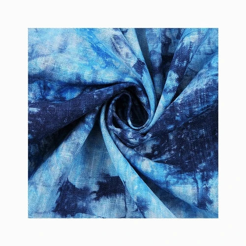 TIE-DYE COTTON LINEN FABRIC - 7 Hand-Dyed Colors, 140cm Wide - Fluid Days