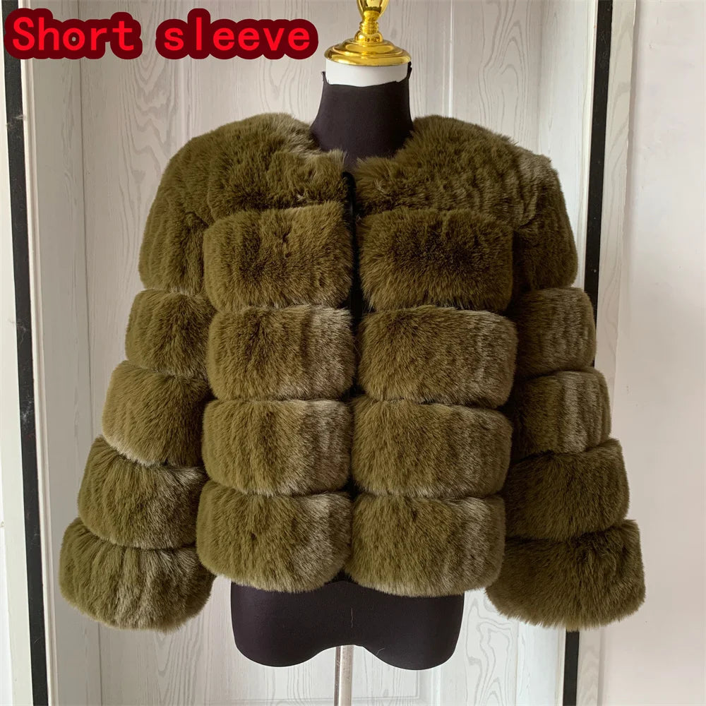 Velvet Hour - Faux-Fur Jacket - Colour After Dark