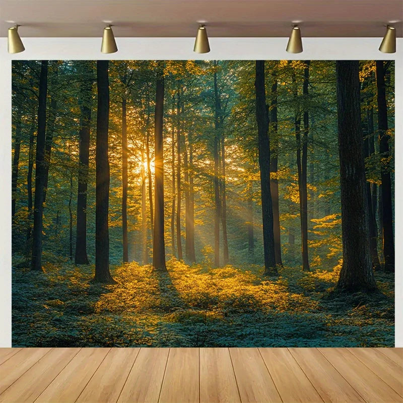 Forest Nature Tapestry – Black Light Wall Hanging