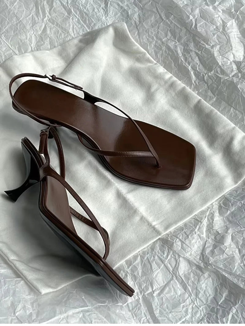 Summer High Heel Women Clip Toe Sandals Fashion Narrow Band Shoes Design Style Party Dress Sandals Shoes