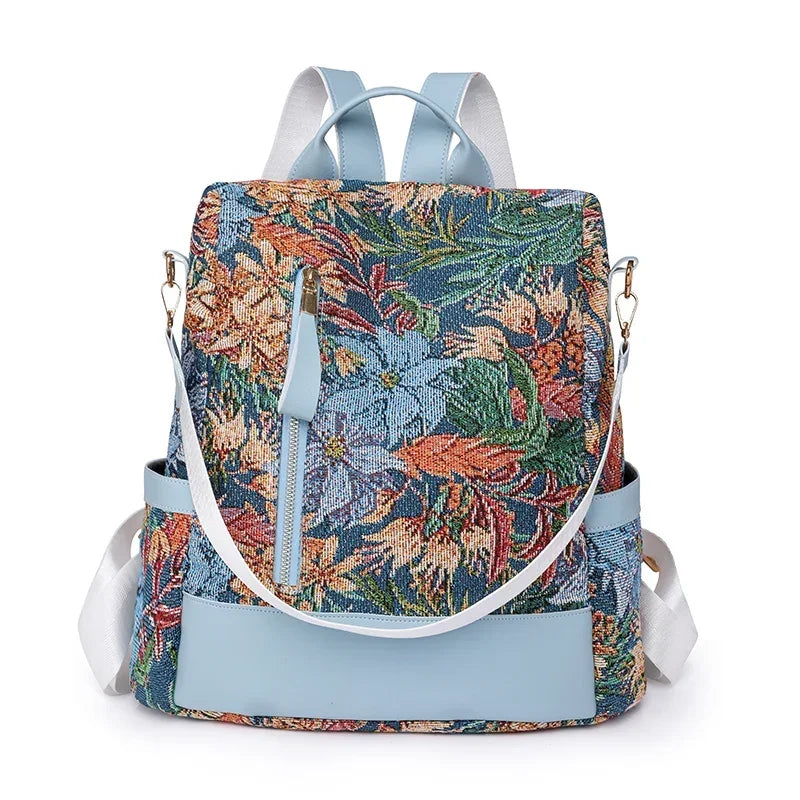 Floral Tapestry Women Backpack