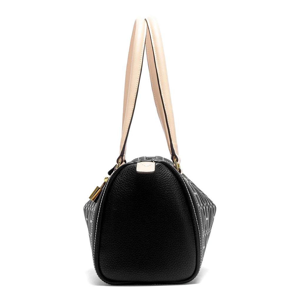 C-H Women's Boston Bag Autumn Winter New Collection Letter Design Texture Shoulder Bags