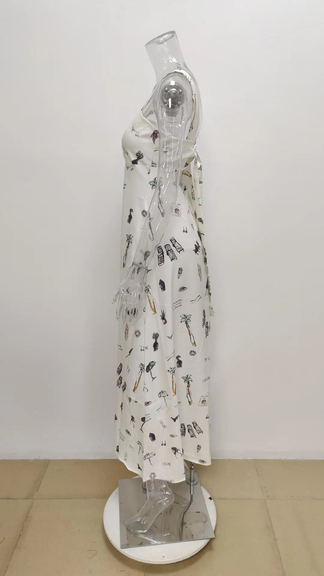 2026Spring new women's clothing Cross-border European and American dresses Fashionable and sexy printed strap long dress