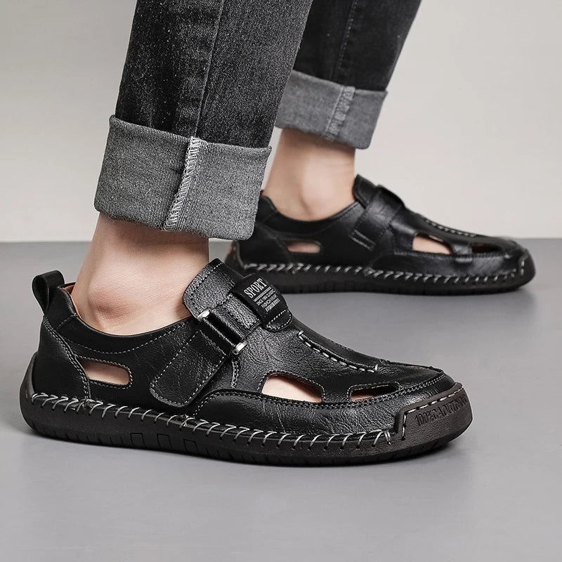 ROMAN TIDE - Men's Handmade Leather Roman Sandals - Beach, Outdoor & Water Trekking