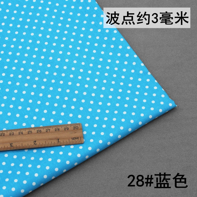 Pure Cotton Polka Dot Poplin Fabric Thin Upholstery By the Meter for Clothes Shirts Pants Skirts Dresses DIY Sewing Soft Textile