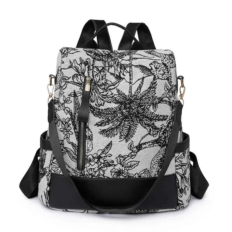 Floral Tapestry Women Backpack