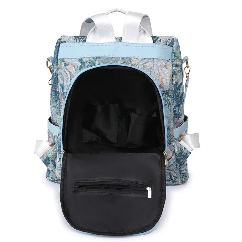 Floral Tapestry Women Backpack