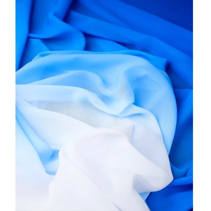 GRADIENT CHIFFON FABRIC - Semi-Sheer Polyester, 110g/m, 146cm Wide - Soft Light