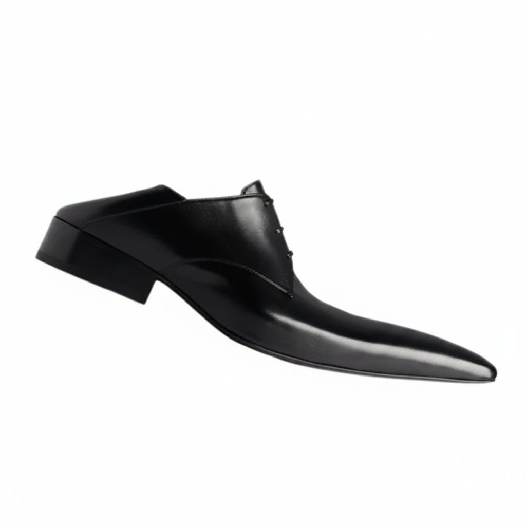 Men's Pointed Toe Derby Shoes - Lace-Up Formal Business Casual