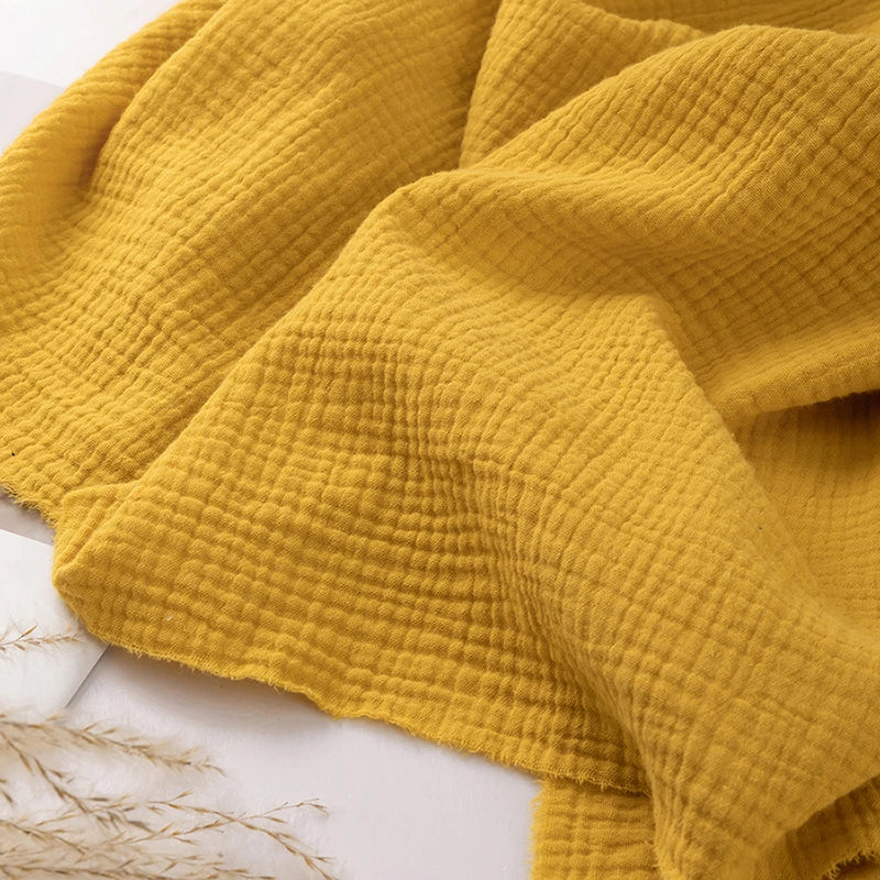 Double Gauze Cotton Muslin Fabric by the Meter for DIY Craft & Sewing Material Like Dress Towel Cheesecloth Table Runner Fabrics